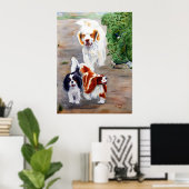 print - Reisende - Clumber Spaniel und Cavaliers Poster (Heimbüro)