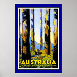Print Retro Vintage Image Travel Australien Poster