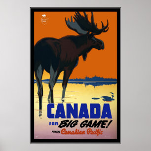 Print Retro Vintage Image Travel Canada Poster