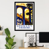 Print Retro Vintage Image Travel Deutschland Poster (Heimbüro)