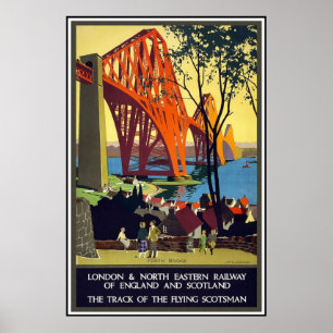 Print Retro Vintage Image Travel England Schottlan Poster