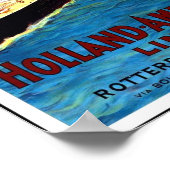 Print Retro Vintage Image Travel Holland - Amerika Poster (Ecke)