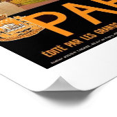 Print Retro Vintage Image Travel Paris Frankreich Poster (Ecke)