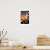 Print Retro Vintage Image Travel Paris Frankreich Poster (Küche)