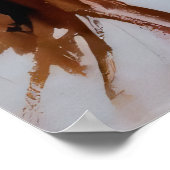 Print,Romantic Woman with Flowers – Soft Pink Impr Poster (Ecke)