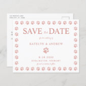 Print Rose Gold Glitzer Save the Date Postkarte ei (Vorne/Hinten)
