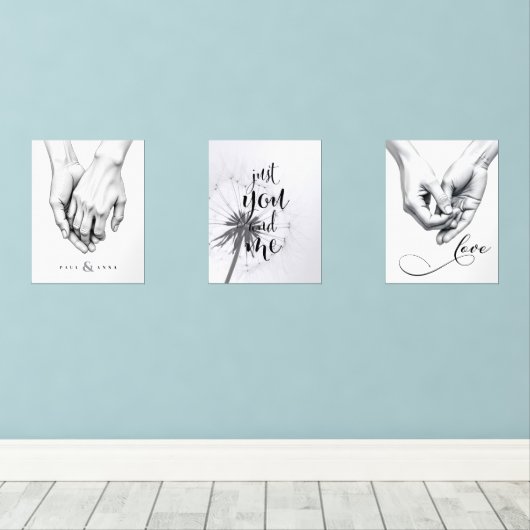 Print Set - Romantische Bilder (Holzboden)