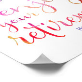 Print Sign (Print Sign) für das Party "Aquarellges Poster (Ecke)