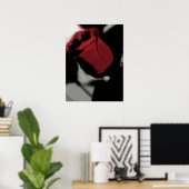 Print - Single-Rote Rose Poster (Heimbüro)