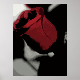 Print - Single-Rote Rose Poster