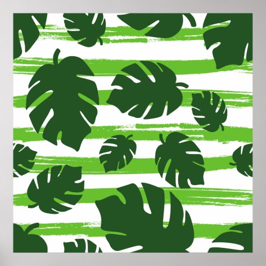 Print Summer exotic Dschungel Pflanze tropische Pa Poster (Vorne)