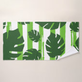 Print summer exotic jungle plant tropical palm lea badehandtuch (Badehandtuch)