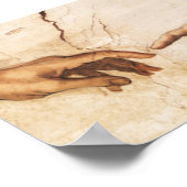 Print - The Creation of Adam Poster (Ecke)