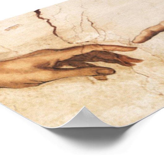 Print - The Creation of Adam Poster (Ecke)