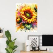 Print, Value Poster Paper - Gelbe Sonnenblume (Heimbüro)