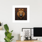 Print, Value Poster Paper (Matte) Lion Image (Heimbüro)