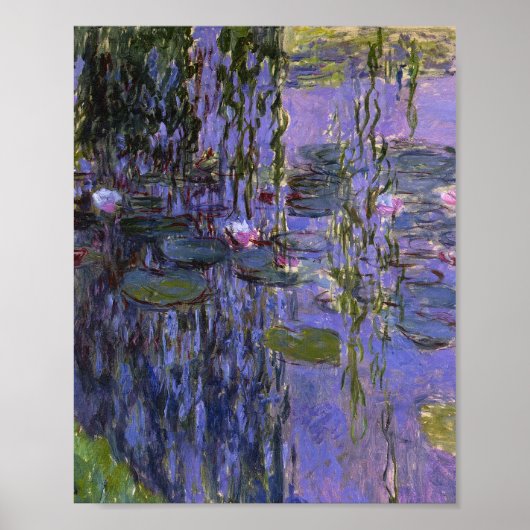 Print - Wasser-Lilien von Claude Monet Poster (Vorne)