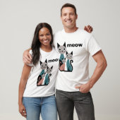 Print with cats, meow T-Shirt (Unisex)