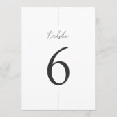 Printable 12x18 Modern Minimal Script Tischnummer (Vorderseite)