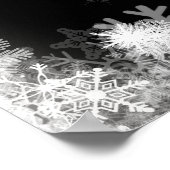 Printable 18. Geburtstag Snowflake Black Willkomme Poster (Ecke)