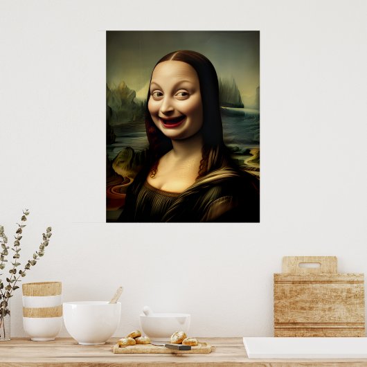 [Printable Art] Laughing Mona Lisa Poster (Küche)