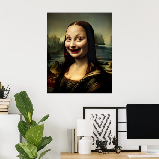 [Printable Art] Laughing Mona Lisa Poster (Heimbüro)