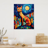 [Printable Art] Metropolitan Meow, Matisse Style Poster (Küche)