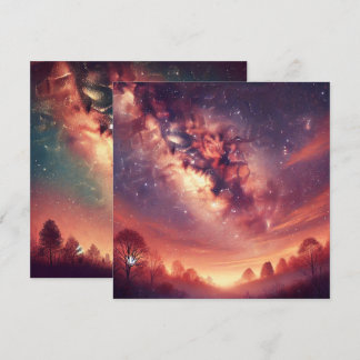 Printable Autumn Galaxy Milky Way Scrapbook Einladung