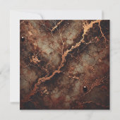 Printable Autumnal Marble Earthy Brown Scrapbook Einladung (Rückseite)