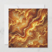 Printable Autumnal Marble Gold & Orange Scrapbook Einladung (Rückseite)