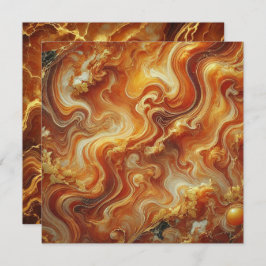 Printable Autumnal Marble Gold & Orange Scrapbook Einladung
