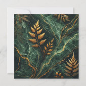 Printable Autumnal Marble Green Forest Scrapbook Einladung (Rückseite)