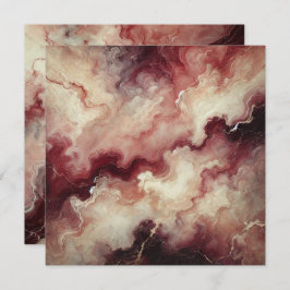 Printable Autumnal Marble Harvest Wine Scrapbook Einladung