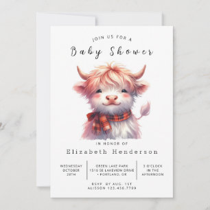 Printable Barn Calf Cow Baby Dusche Einladung