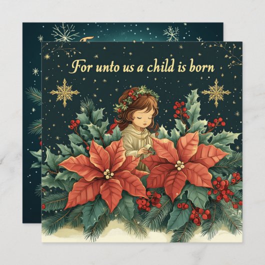 Printable Bible Verse Weihnachtskalender Kinderkri Einladung (Vorne/Hinten)