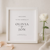 Printable Black and White Wedding Welcome Sign Poster