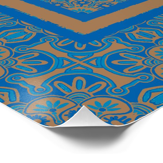 Printable Blue and Copper Poster (Ecke)