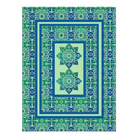 Printable Blue and Green Poster (Vorderseite)