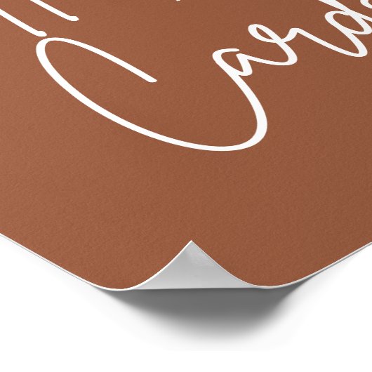 Printable Boho Wedding Cards Geschenkzeichen Poster (Ecke)