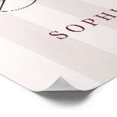 Printable Bonjour Bébé Baby Dusche Begrüßungszeich Poster (Ecke)