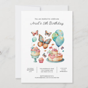 Printable Butterfly Geburtstagsparty Einladungen