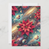 Printable Celestial Poinsettia Pattern Scrapbook Einladung (Vorderseite)