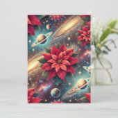 Printable Celestial Poinsettia Pattern Scrapbook Einladung (Stehend Vorderseite)