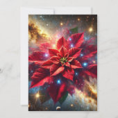 Printable Celestie Poinsettia Floral Scrapbooking Einladung (Vorderseite)