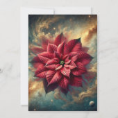 Printable Celestie Poinsettia Floral Scrapbooking Einladung (Rückseite)
