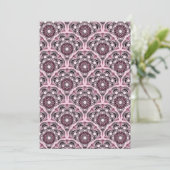Printable Cherry Blossom Art Deco Scrapbook Einladung (Stehend Vorderseite)