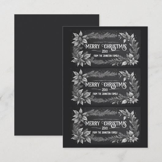 Printable Christmas Gift Labels Einladung (Vorne/Hinten)