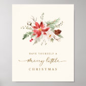 Printable Christmas Print Elegant Boho Greenery Poster (Vorne)