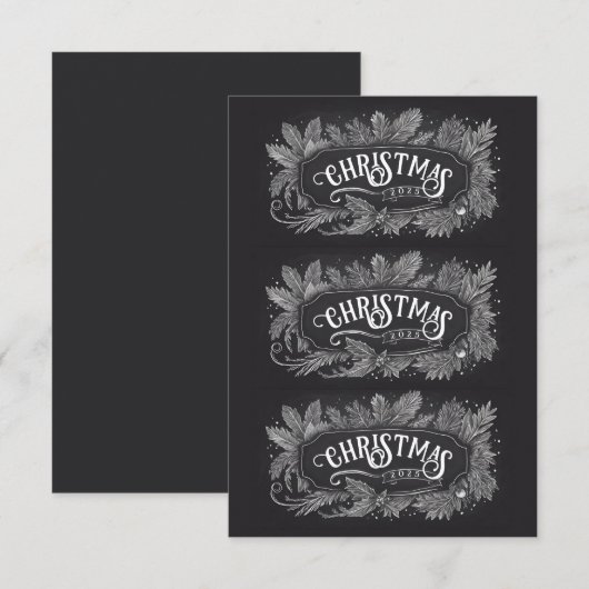 Printable Christmas Year Gift Labels Einladung (Vorne/Hinten)