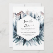 Printable Classic Mountain Wedding Save The Date (Vorderseite)